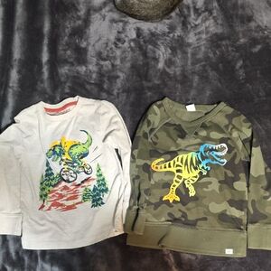 GAP Kids Dinosaur Sweatshirts - Gray and Camouflage